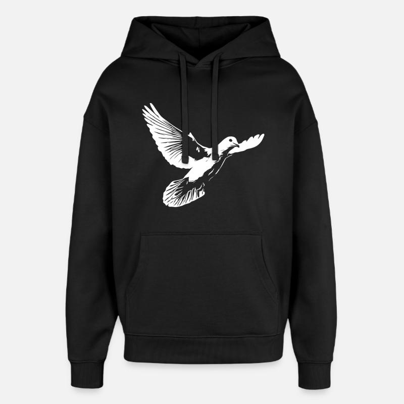 Wunderschöne weisse Taube - Oversized Unisex Hoodie von Stanley/Stella - Schwarz