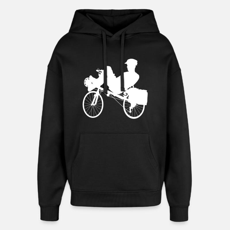 couché blanc - Sweat à capuche unisexe Stanley/Stella Oversized - noir