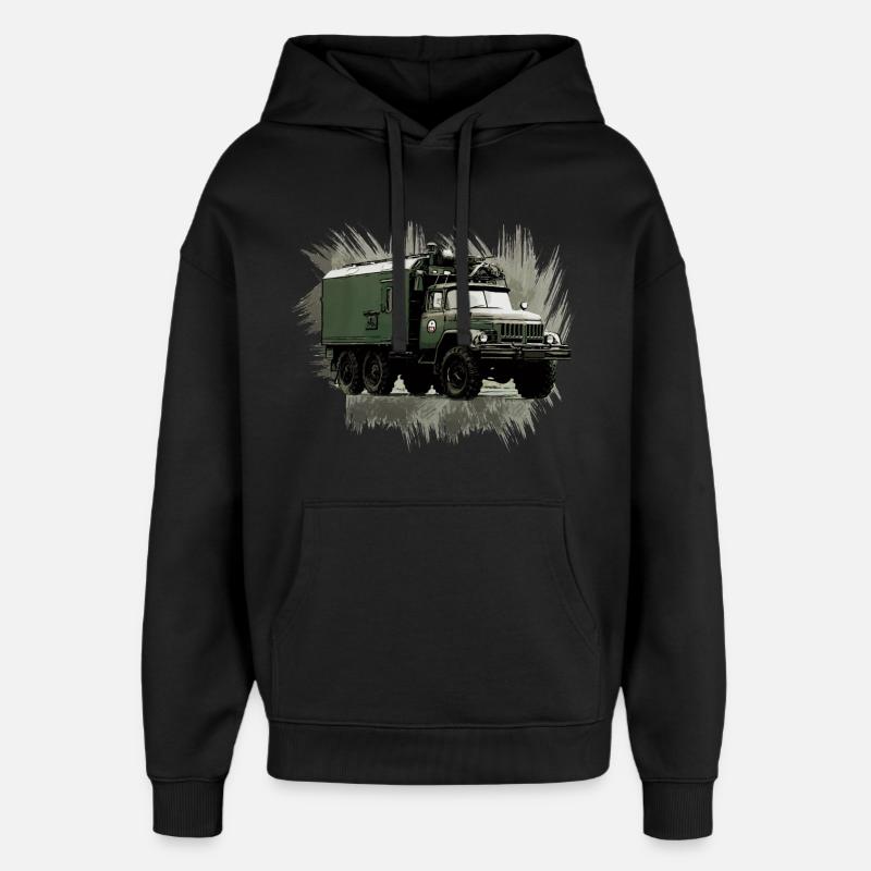 ZIL 131 KO - Sweat à capuche unisexe Stanley/Stella Oversized - noir