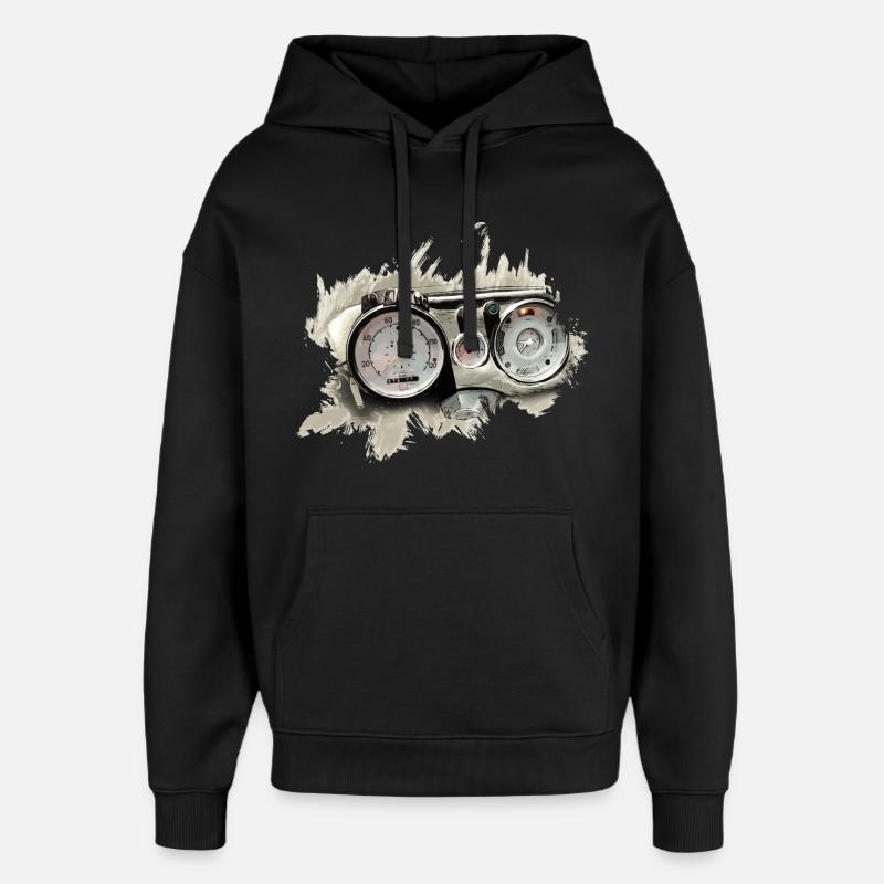 Tableau de bord de l’Unimog 406 - Sweat à capuche unisexe Stanley/Stella Oversized - noir