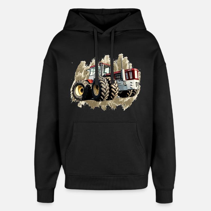 Tracteur Géant - Sweat à capuche unisexe Stanley/Stella Oversized - noir