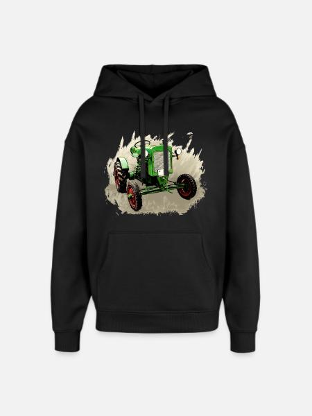 Deutz F1M 414 Bauernschlepper - Oversized Unisex Hoodie by Stanley/Stella - black