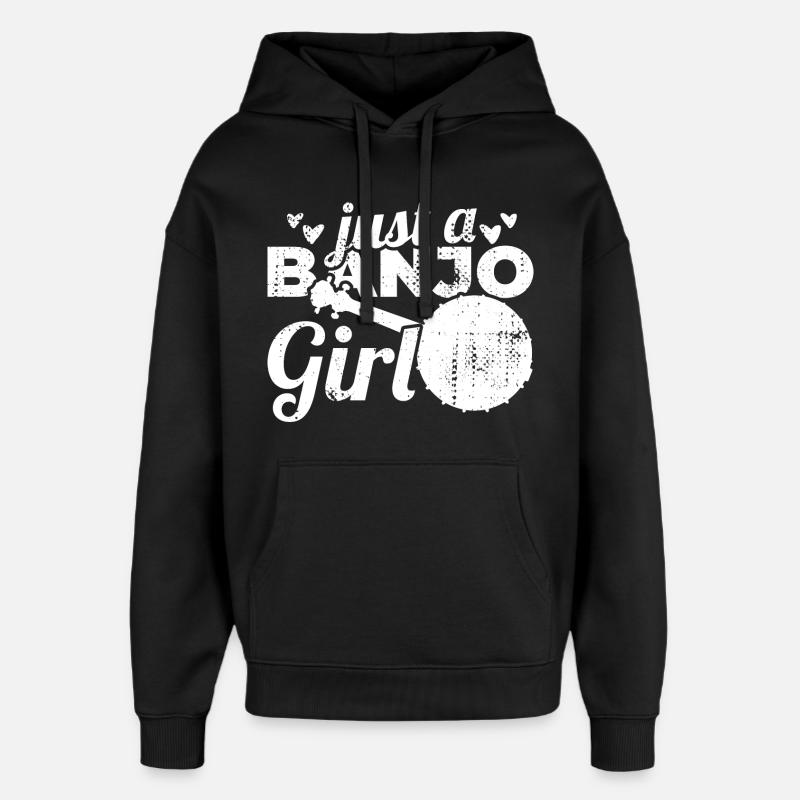 Juste une fille de banjo - Sweat à capuche unisexe Stanley/Stella Oversized - noir