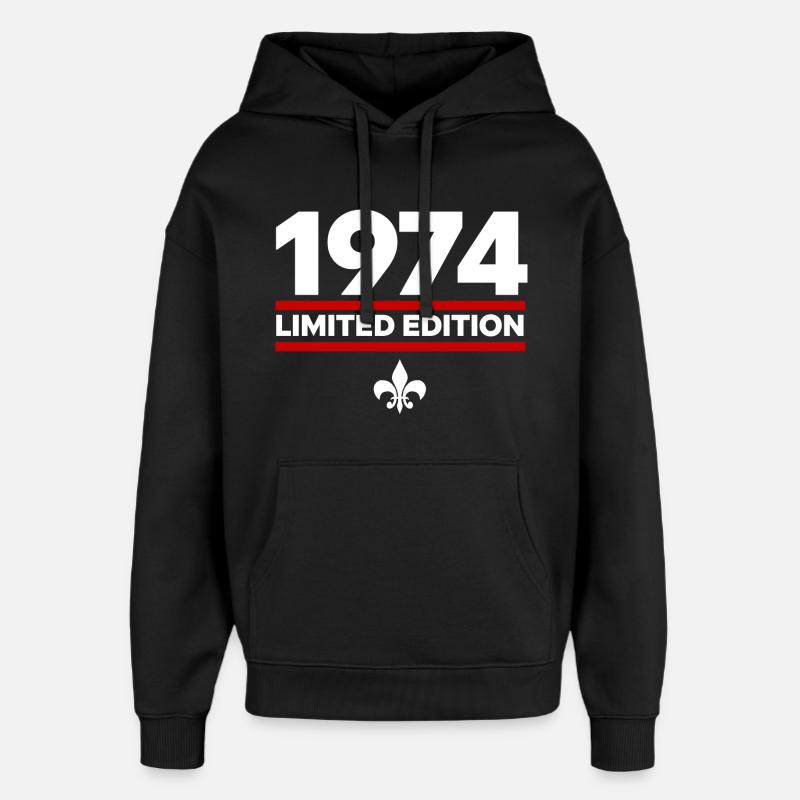 1974 Limited Edition - Oversized Unisex Hoodie von Stanley/Stella - Schwarz