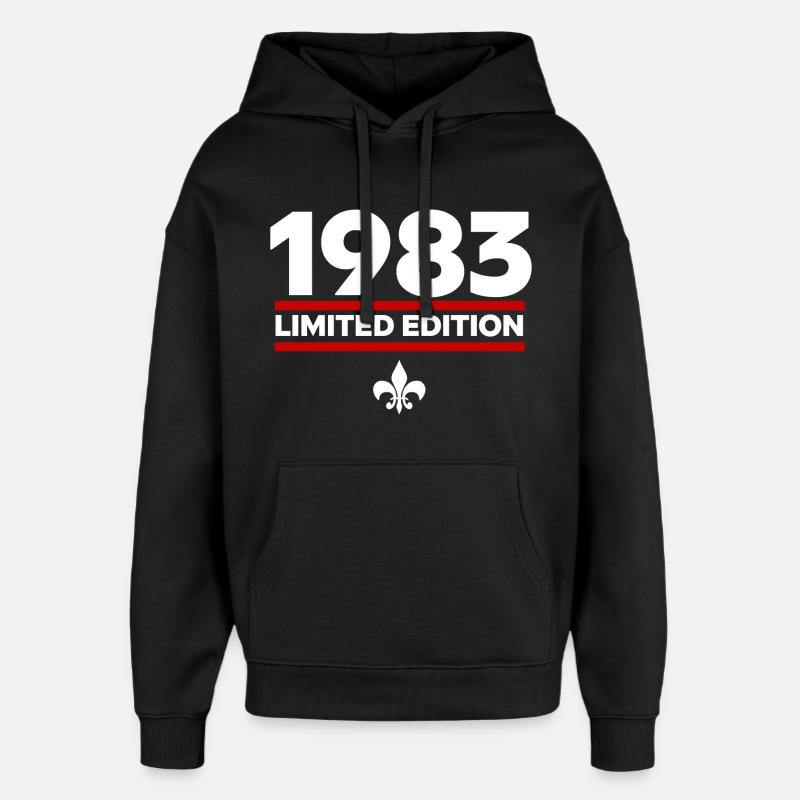 1983 Limited Edition - Oversized Unisex Hoodie von Stanley/Stella - Schwarz