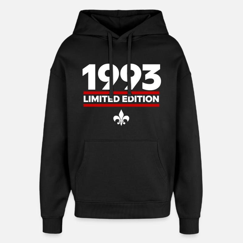 1993 Édition limitée - Sweat à capuche unisexe Stanley/Stella Oversized - noir