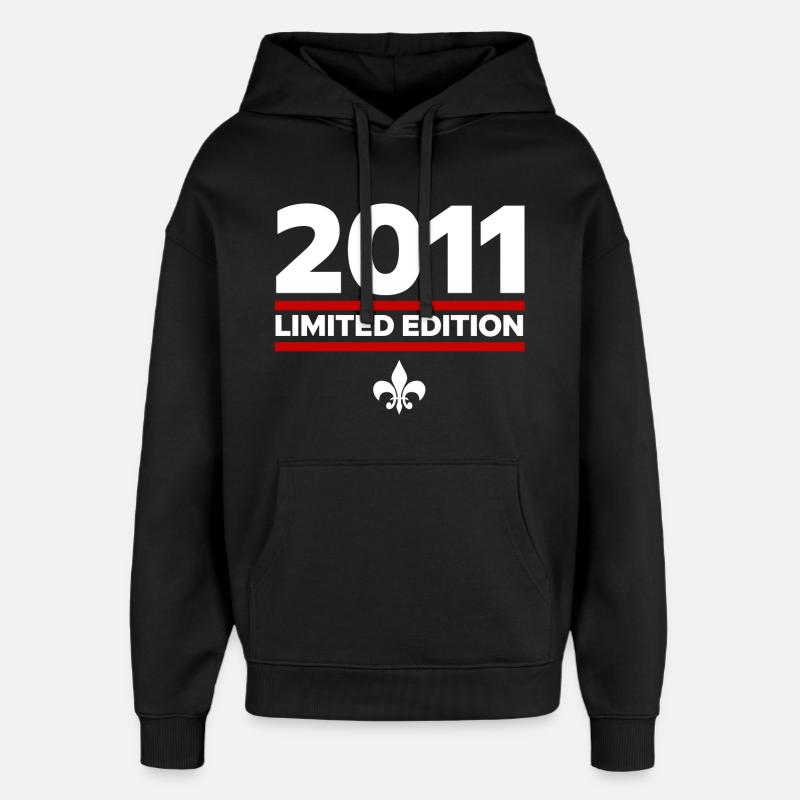 Édition limitée 2011 - Sweat à capuche unisexe Stanley/Stella Oversized - noir