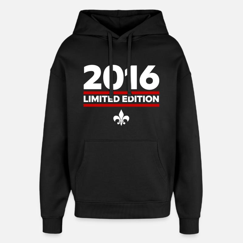 Édition limitée 2016 - Sweat à capuche unisexe Stanley/Stella Oversized - noir