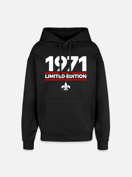 1971 Limited Edition - Oversized Unisex Hoodie by Stanley/Stella - black