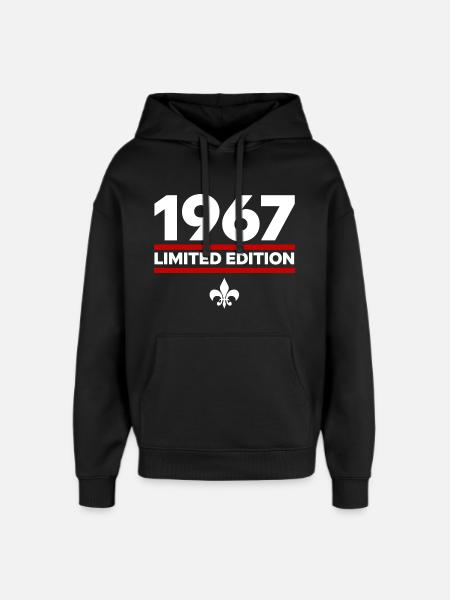 Édition limitée de 1967 - Sweat à capuche unisexe Stanley/Stella Oversized - noir