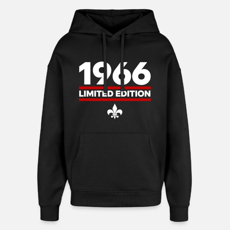 1966 Limited Edition - Oversized Unisex Hoodie by Stanley/Stella - black