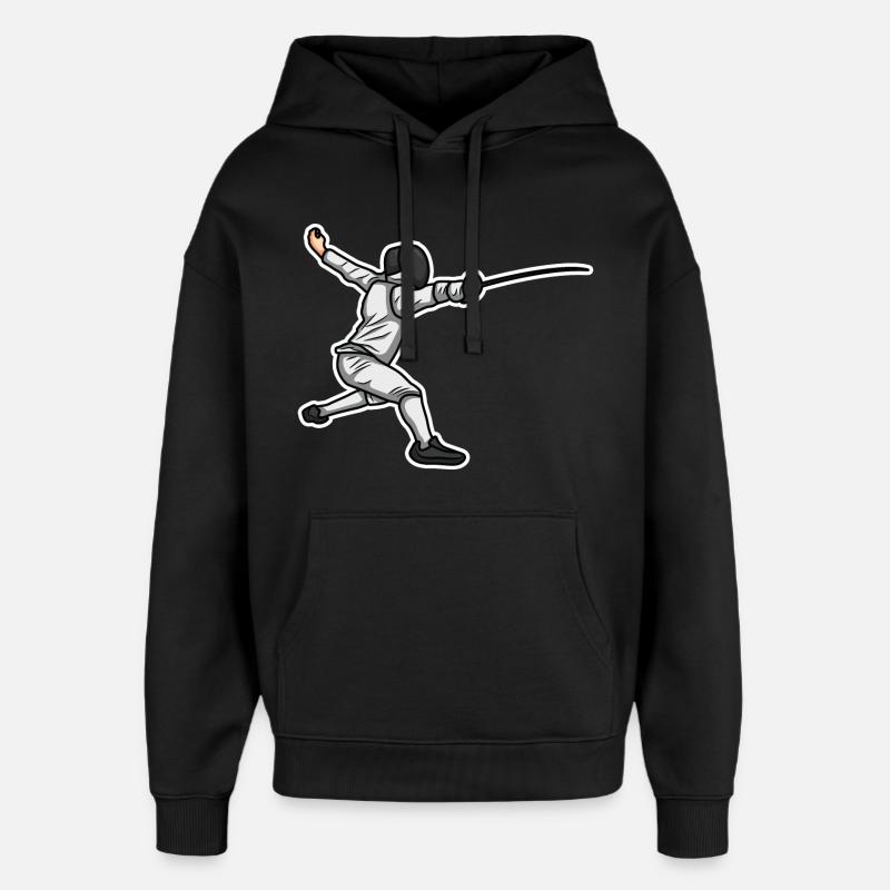 Petit escrimeur - Sweat à capuche unisexe Stanley/Stella Oversized - noir