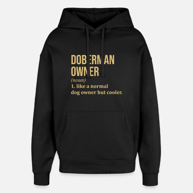 Doberman - Sweat à capuche unisexe Stanley/Stella Oversized - noir
