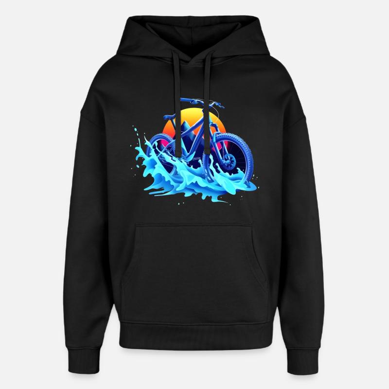 VTT Vaporwave - Sweat à capuche unisexe Stanley/Stella Oversized - noir