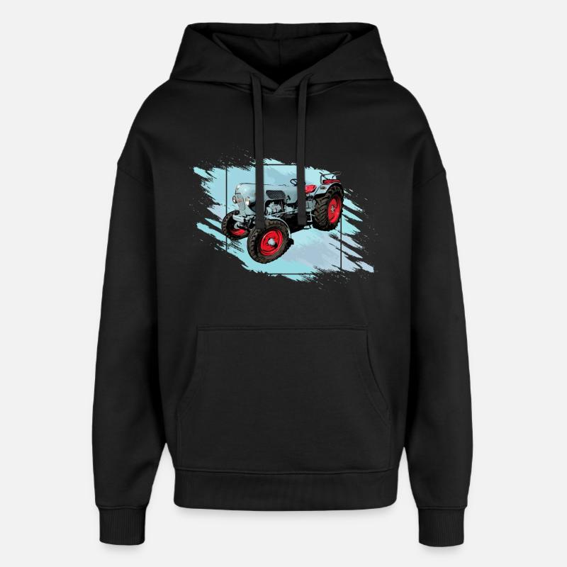 Le Tiger EM 235 - Sweat à capuche unisexe Stanley/Stella Oversized - noir