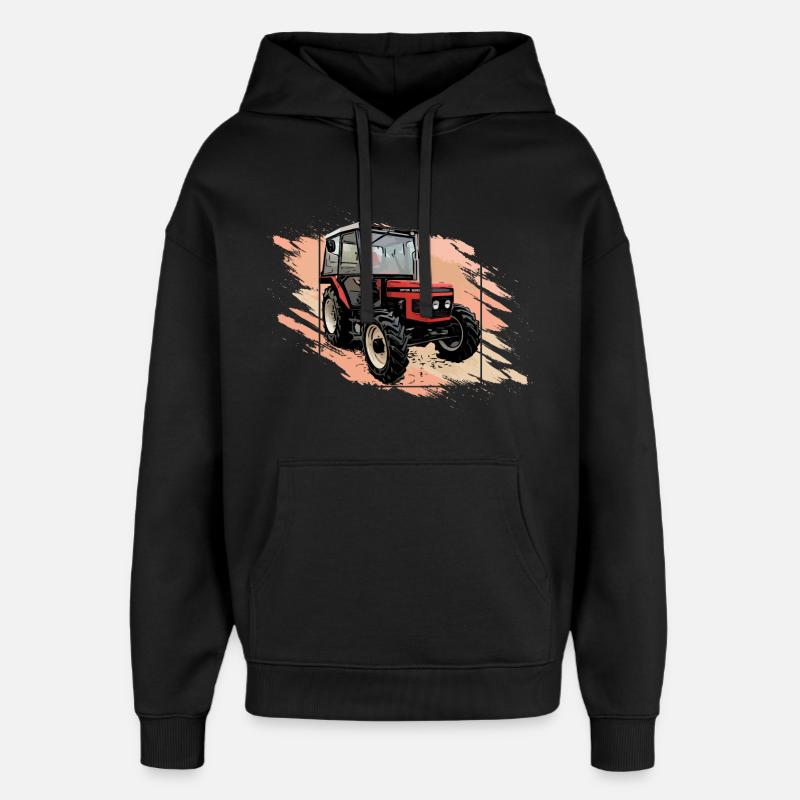 Traktor 5245 - Oversized Unisex Hoodie von Stanley/Stella - Schwarz