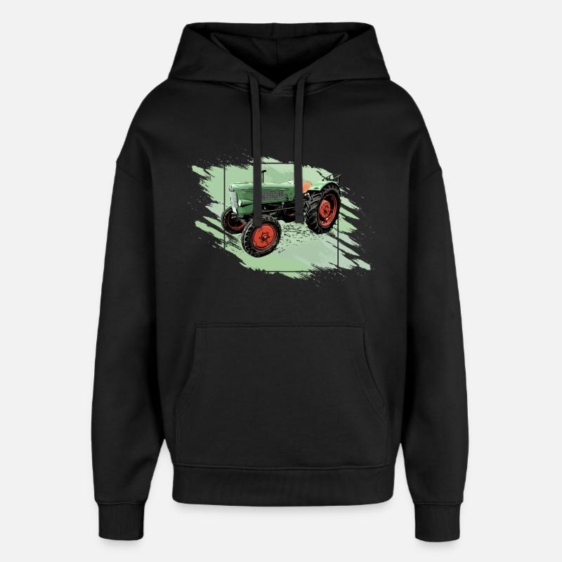 Tracteur préféré 1 - Sweat à capuche unisexe Stanley/Stella Oversized - noir