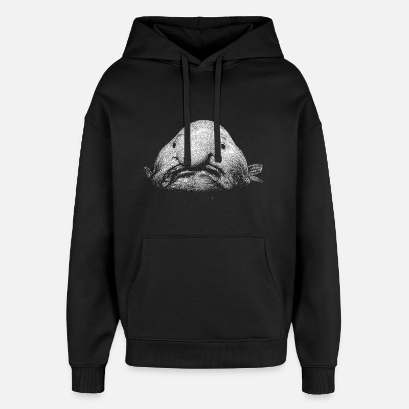 Un poisson blob - Sweat à capuche unisexe Stanley/Stella Oversized - noir