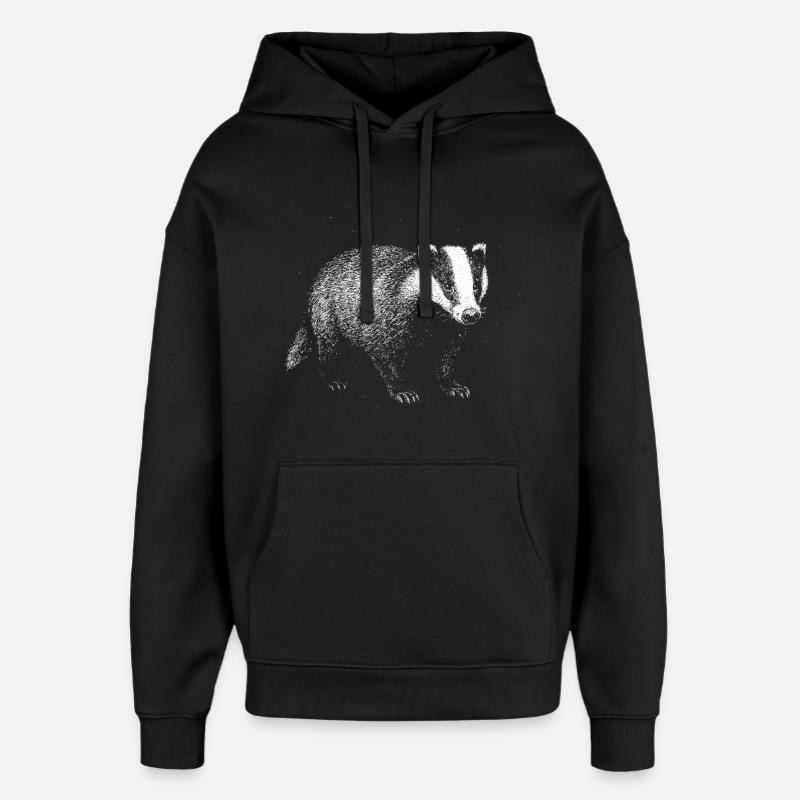 Blaireau - Sweat à capuche unisexe Stanley/Stella Oversized - noir