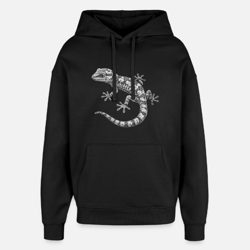Un gecko - Sweat à capuche unisexe Stanley/Stella Oversized - noir