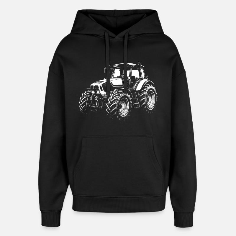 Kraftpaket vom Acker – Retro Edition - Oversized Unisex Hoodie von Stanley/Stella - Schwarz