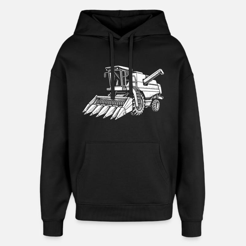 Récolteuse de maïs - Sweat à capuche unisexe Stanley/Stella Oversized - noir