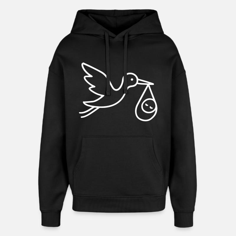 Minimal Baby Arrival - Oversized Unisex Hoodie von Stanley/Stella - Schwarz