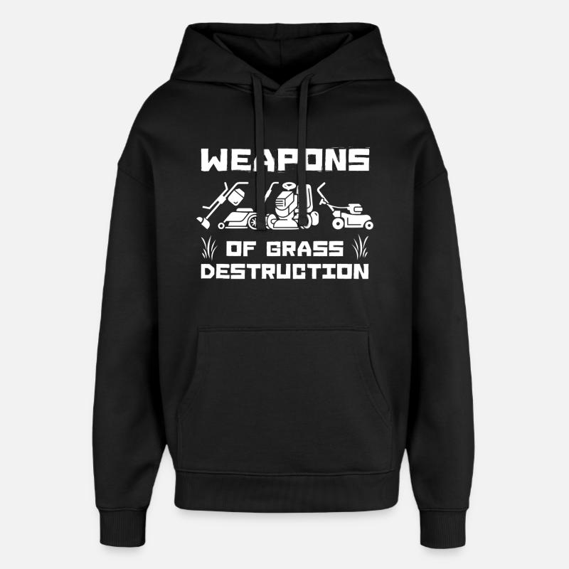 Rasen-Rambo - Oversized Unisex Hoodie von Stanley/Stella - Schwarz