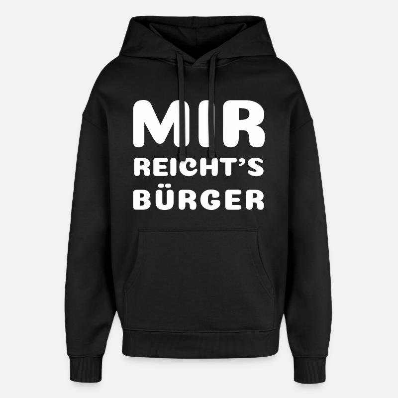 J’en ai assez, citoyens - Sweat à capuche unisexe Stanley/Stella Oversized - noir
