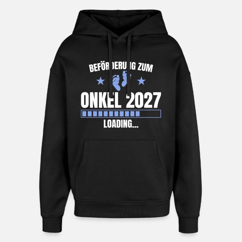 Beförderung zum Onkel 2027 – Loading - Oversized Unisex Hoodie von Stanley/Stella - Schwarz