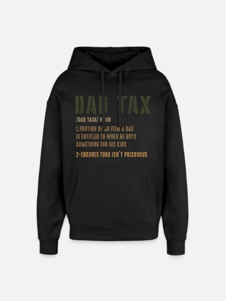 Dad Tax: Dad Duty Definition Tee - Oversized Unisex Hoodie by Stanley/Stella - black