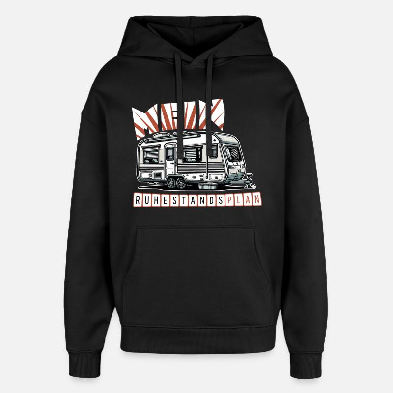 Ruhestand in Stil - Mit Wohnmobil - Oversized Unisex Hoodie von Stanley/Stella - Schwarz