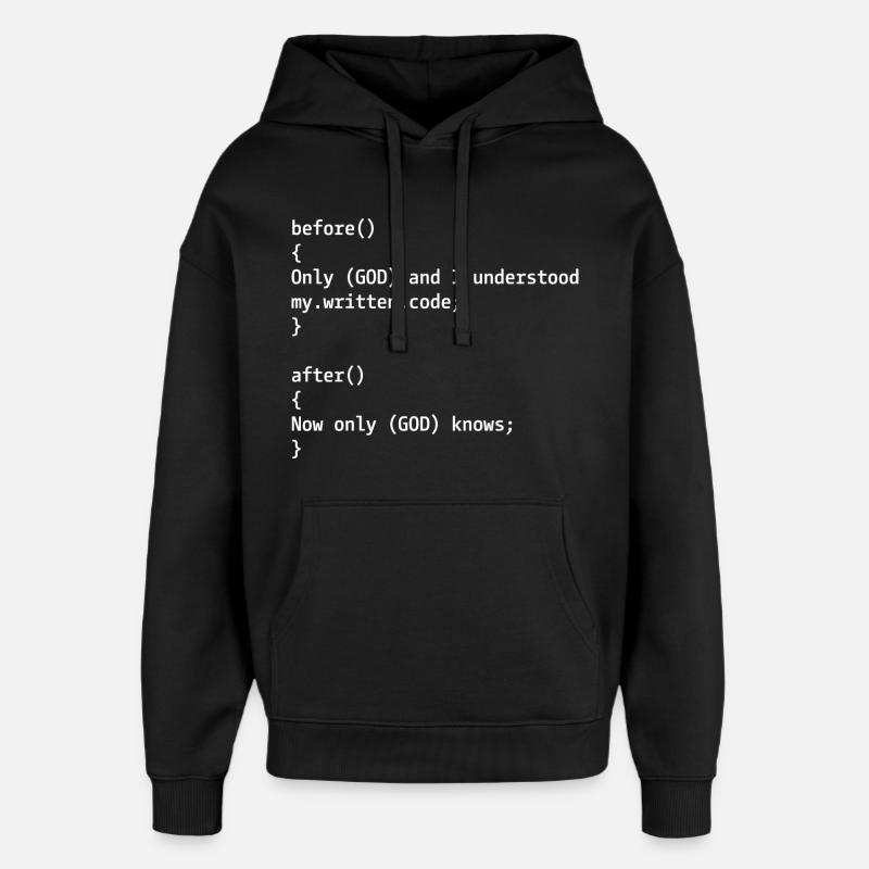 Programmer Joke - Oversized Unisex Hoodie by Stanley/Stella - black