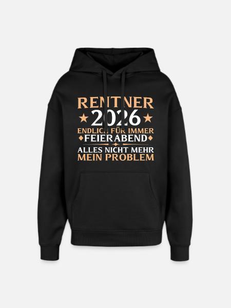Retraite d’adieu des collègues 2026 - Sweat à capuche unisexe Stanley/Stella Oversized - noir