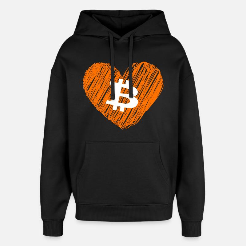 Bitcoin Crypto Cryptocurrency Splash - Sweat à capuche unisexe Stanley/Stella Oversized - noir