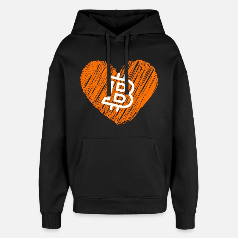 Bitcoin Crypto Cryptocurrency Splash - Oversized Unisex Hoodie von Stanley/Stella - Schwarz