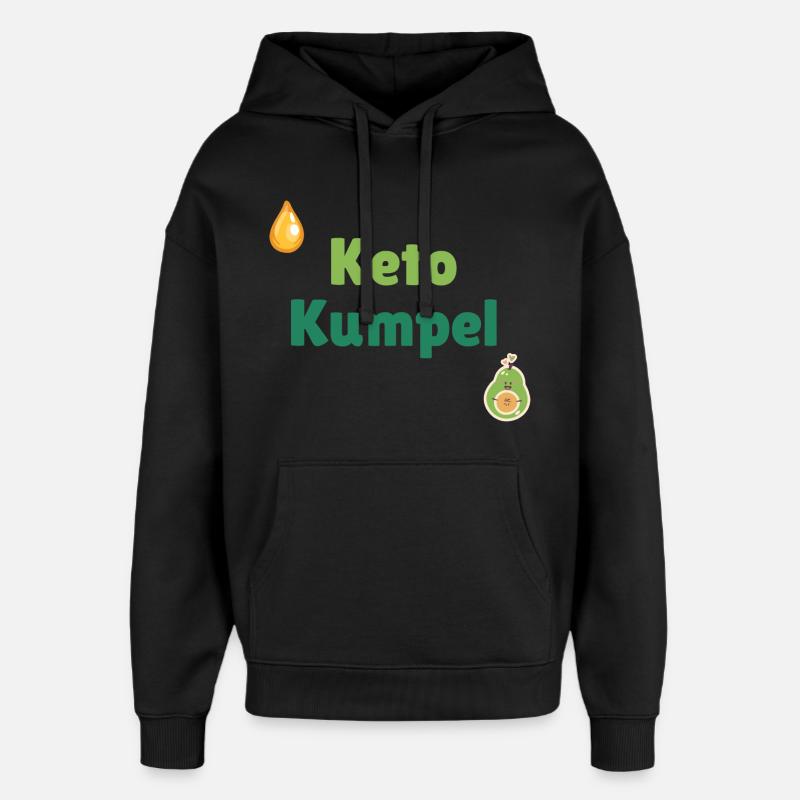 Keto Buddy - Sweat à capuche unisexe Stanley/Stella Oversized - noir