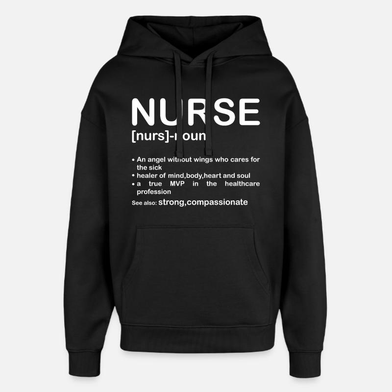 infirmier - Sweat à capuche unisexe Stanley/Stella Oversized - noir