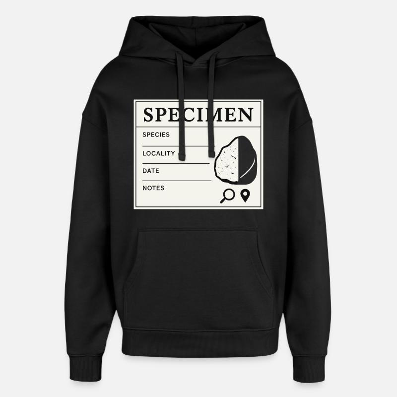 Étiquette de collection d’échantillons géologiques fossiles - Sweat à capuche unisexe Stanley/Stella Oversized - noir