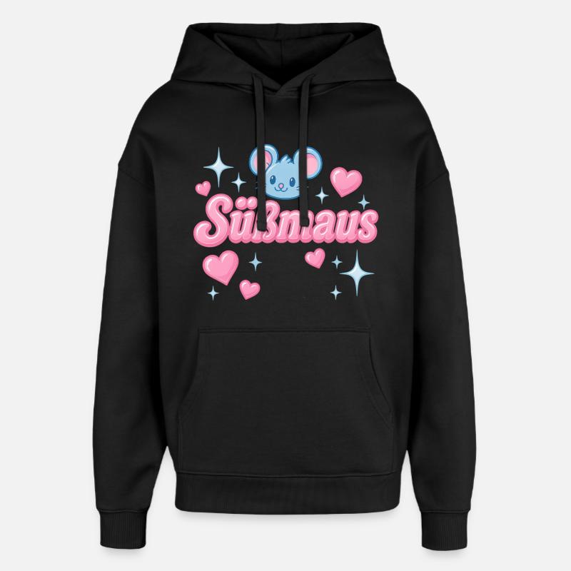 Sweet Mouse - design de déclaration y2K - Sweat à capuche unisexe Stanley/Stella Oversized - noir