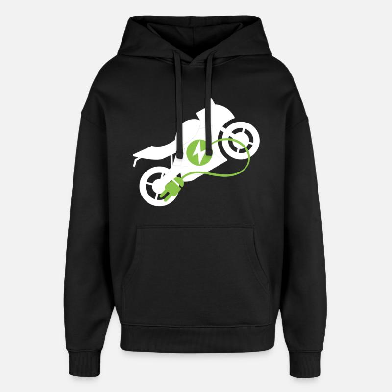 Elektrisches Motorrad Design - Oversized Unisex Hoodie von Stanley/Stella - Schwarz