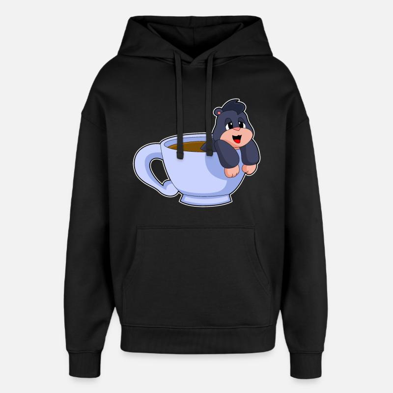 Tasse à café Mole - Sweat à capuche unisexe Stanley/Stella Oversized - noir