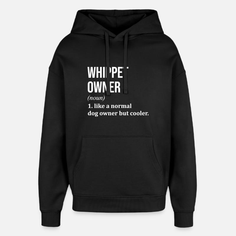 whippet - Oversized Unisex Hoodie von Stanley/Stella - Schwarz