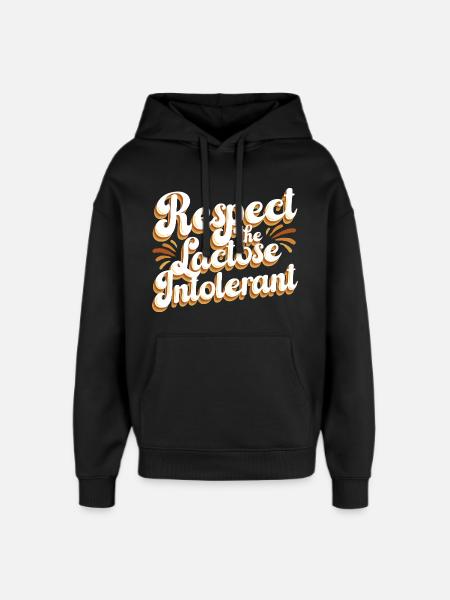 Lactose intolerance Lactose intolerant - Oversized Unisex Hoodie by Stanley/Stella - black
