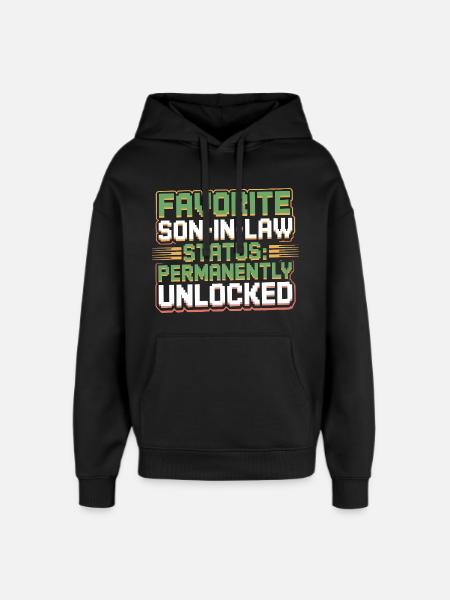 Schwiegermutter Retro Lustiger Schwiegervater - Oversized Unisex Hoodie von Stanley/Stella - Schwarz