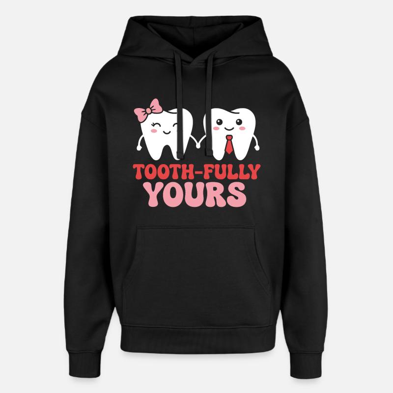 Dentiste assistant dentaire en couple - Sweat à capuche unisexe Stanley/Stella Oversized - noir
