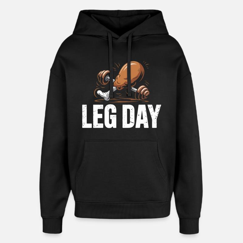 Leg Day Kraftduell - Oversized Unisex Hoodie von Stanley/Stella - Schwarz