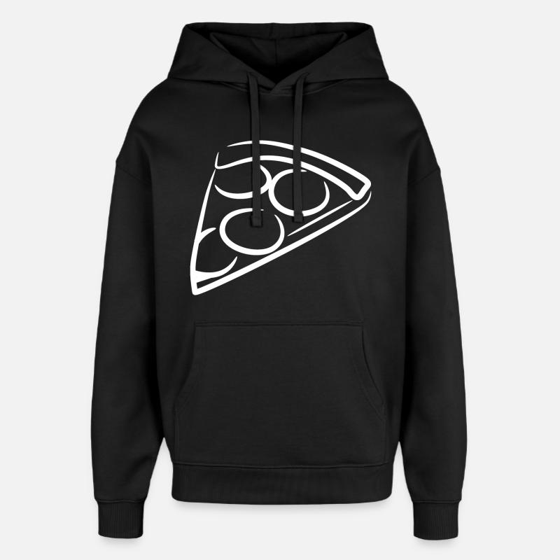 Croquis de pizza - Sweat à capuche unisexe Stanley/Stella Oversized - noir