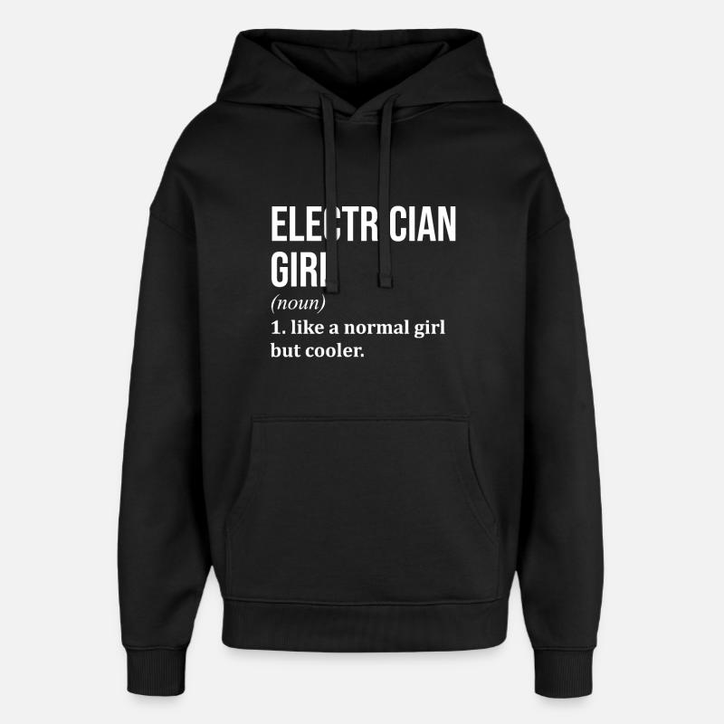 électricien - Sweat à capuche unisexe Stanley/Stella Oversized - noir