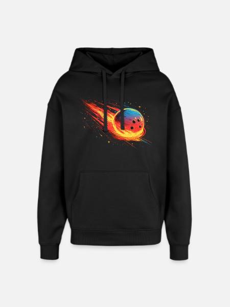 Bowling Ball 90s Look - Oversized Unisex Hoodie by Stanley/Stella - black